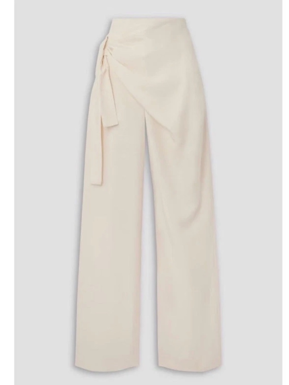 Gauge81 Cream Wide-Leg Tie Wrap Pants